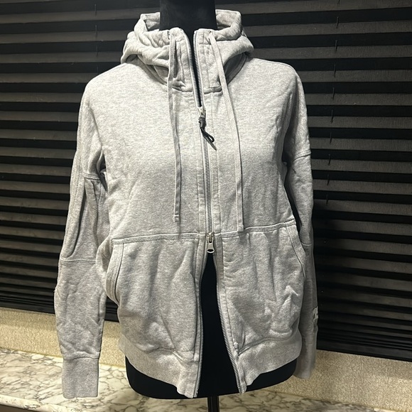 ADIDAS ATHLETICS X REIGNING CHAMP Women’s Grey Zip Front Hoodie Small - Picture 9 of 11